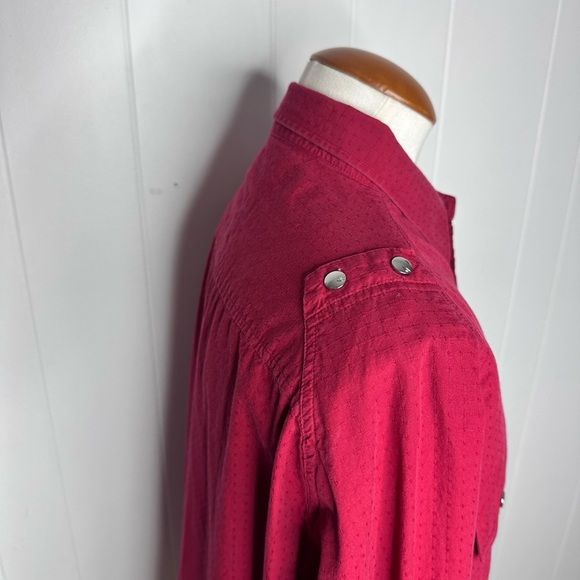 Rocawear Red Snap Button Western Shirt - Picture 6 of 10